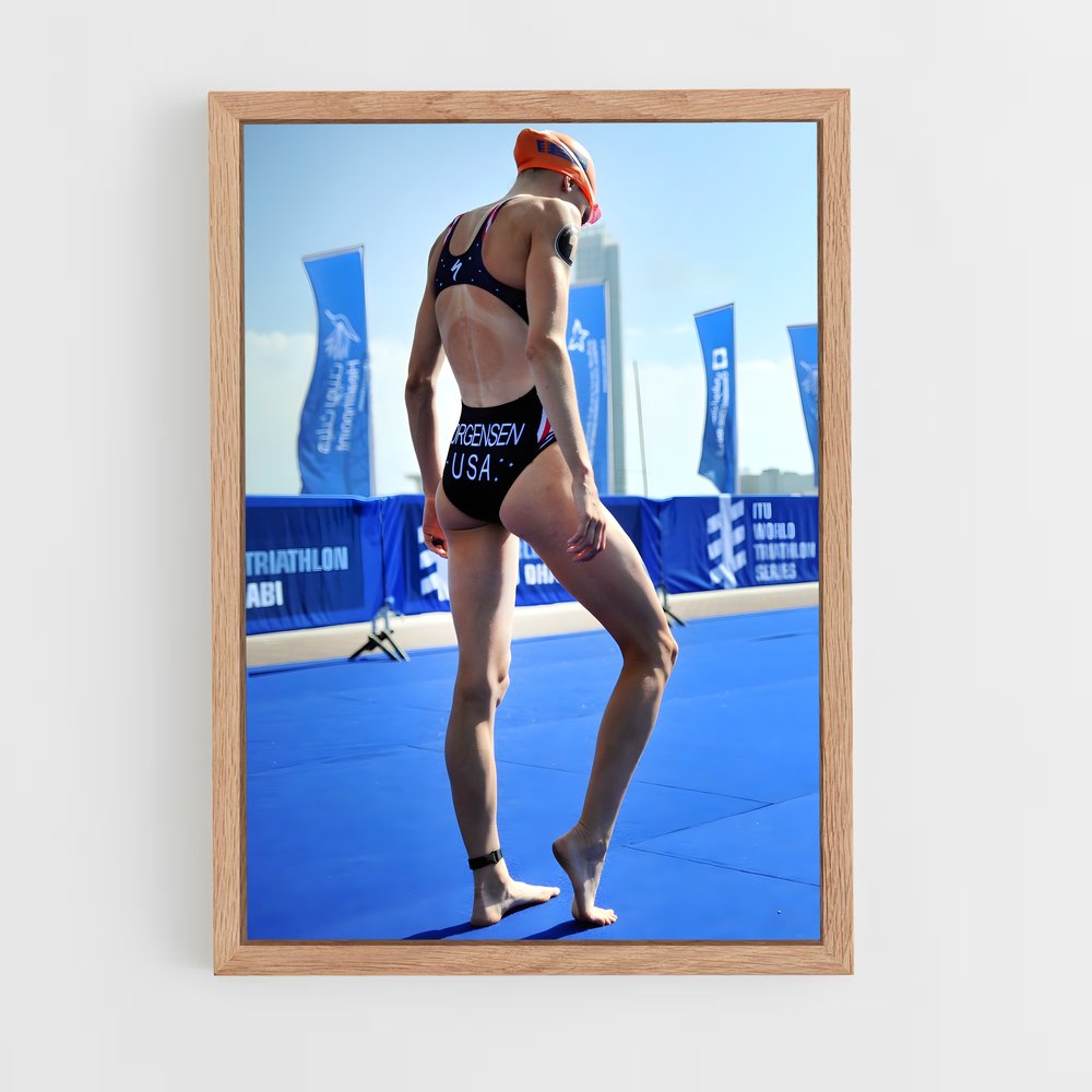 Poster Gwen de jorgensen – affiche Athlétisme (vue 4)